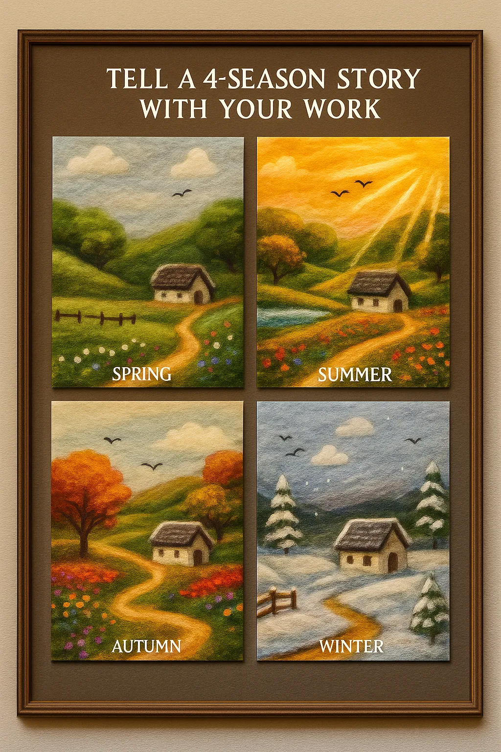 Limited-time bonus preview: four-season felt landscape series